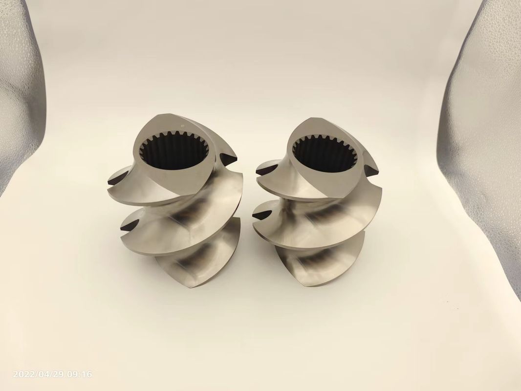 ट्विन स्क्रू एक्सट्रूडर ग्रेन्युलेटर एक्सेसरीज मेशिंग कोवी स्क्रू एलिमेंट 12mm -300mm से