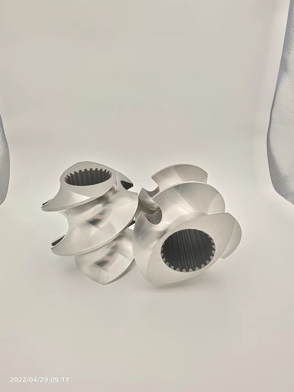 ट्विन स्क्रू एक्सट्रूडर ग्रेन्युलेटर एक्सेसरीज मेशिंग कोवी स्क्रू एलिमेंट 12mm -300mm से