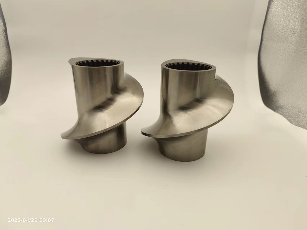 ट्विन स्क्रू एक्सट्रूडर ग्रेन्युलेटर एक्सेसरीज मेशिंग कोवी स्क्रू एलिमेंट 12mm -300mm से