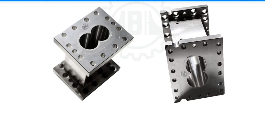 उच्च पॉलिश फिनिश एक्सट्रूज़न स्क्रू बैरल उच्च संक्षारण एक्सट्रूडर पार्ट्स पहनने प्रतिरोध