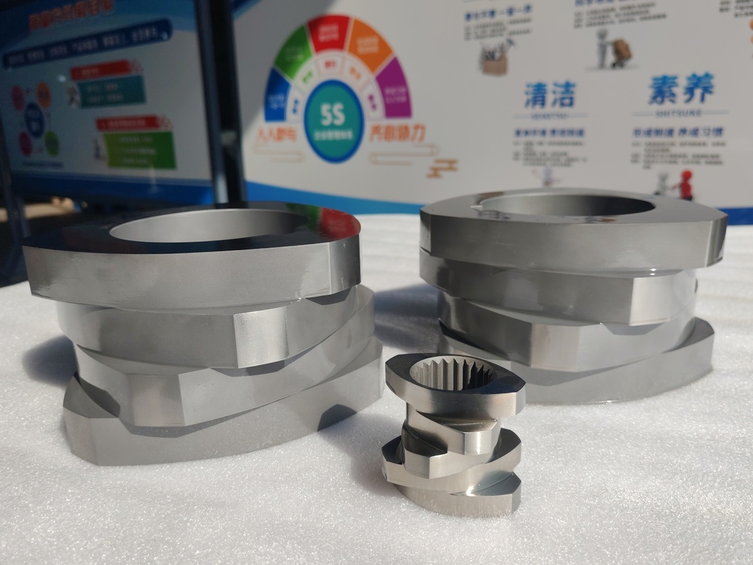 SZK 250 ट्विन स्क्रू एक्सट्रूडर स्क्रू तत्व आईएसओ 9001 प्रमाणन और अनुकूलित विकल्पों के साथ