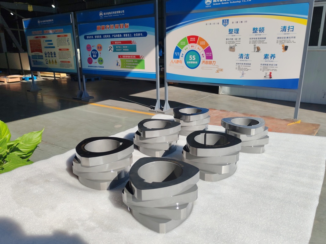 SZK 250 ट्विन स्क्रू एक्सट्रूडर स्क्रू तत्व आईएसओ 9001 प्रमाणन और अनुकूलित विकल्पों के साथ