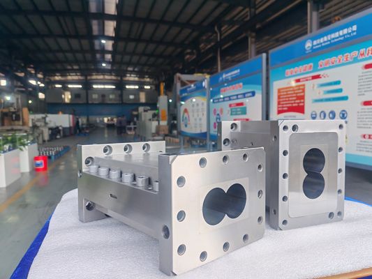 Zse75maxx प्लास्टिक कंपाउंडिंग पेलेटिसिंग मशीन ट्विन स्क्रू एक्सट्रूडर स्क्रू एलिमेंट बैरल
