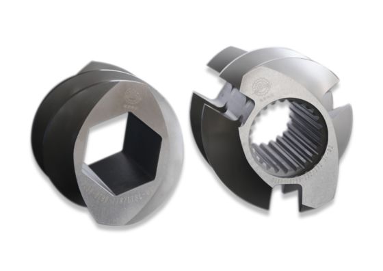 कॉपीरियन बेर्सटॉर्फ कीया Jsw एक्सट्रूडर स्पेयर पार्ट्स-बैरल स्क्रू तत्व शाफ्ट मिश्र धातु और आवश्यकता के अनुसार अनुकूलित