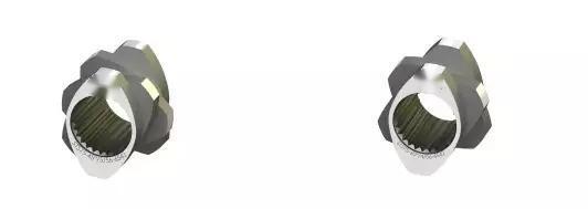 STS70 ट्विन स्क्रू एक्सट्रूडर पार्ट्स प्लास्टिक मशीन के लिए पेंच और बैरल